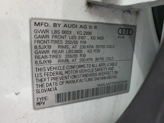 2017 AUDI Q7 PREMIUM PLUS  