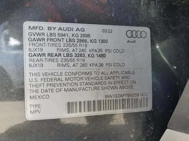2022 AUDI Q5 E PREMIUM 55