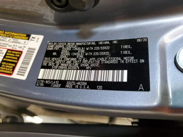 2020 TOYOTA HIGHLANDER PLATINUM  