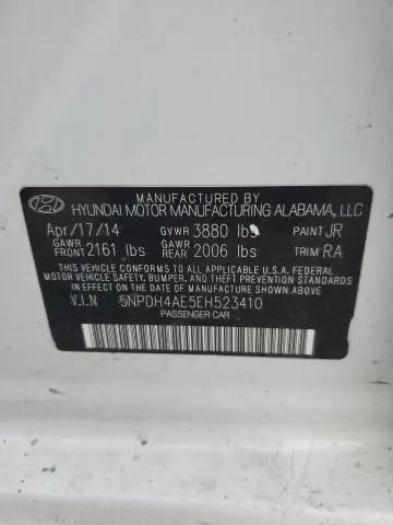 2014 HYUNDAI ELANTRA SE