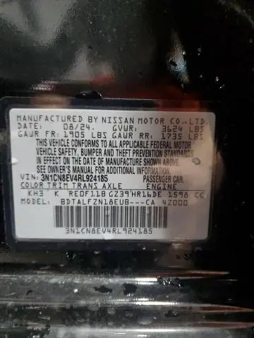 2024 NISSAN VERSA SV  