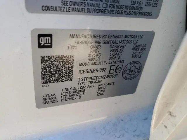 2021 GMC SIERRA K1500 AT4  