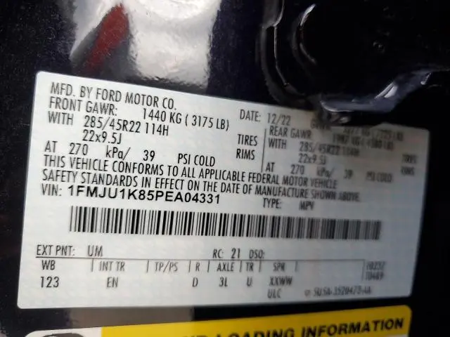 2023 FORD EXPEDITION LIMITED  