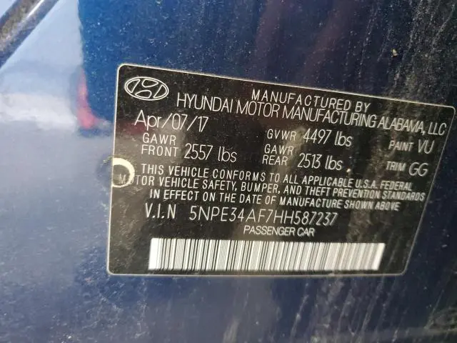 2017 HYUNDAI SONATA SPORT  