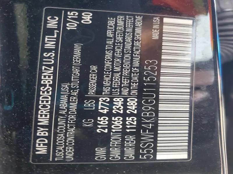 2016 MERCEDES-BENZ C 300 4MATIC  