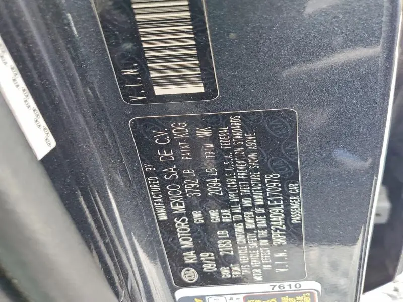 2020 KIA FORTE LXS  