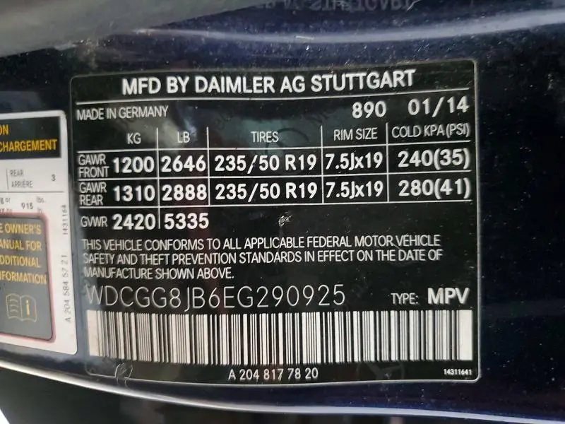 2014 MERCEDES-BENZ GLK 350 4MATIC  