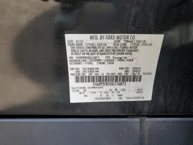 2013 FORD TAURUS LIMITED  