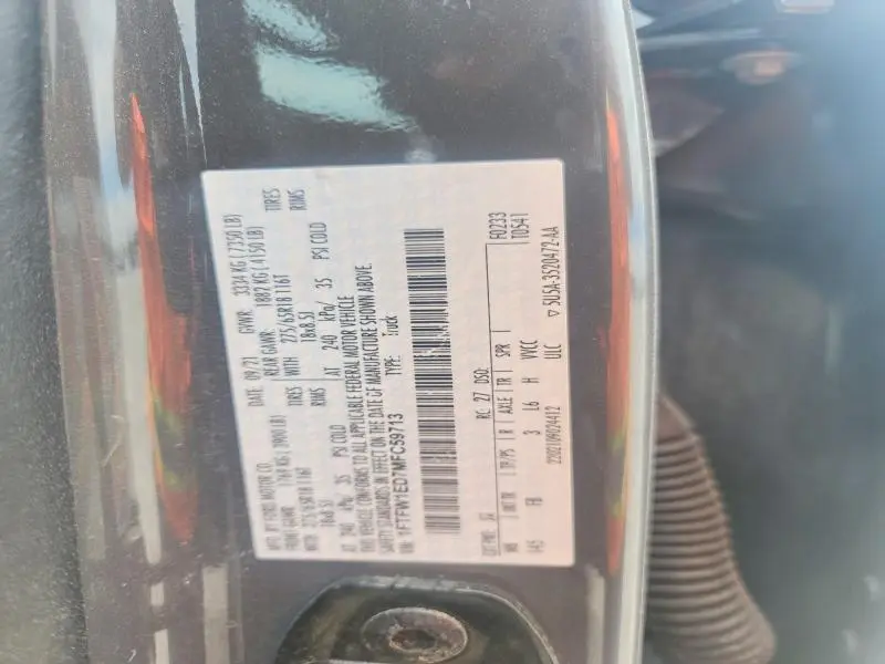 2021 FORD F150 SUPERCREW  
