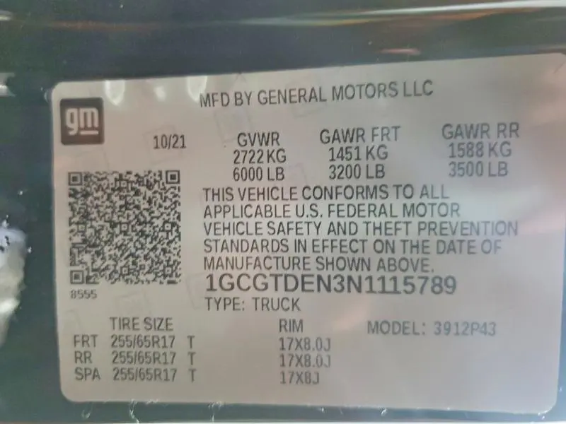 2022 CHEVROLET COLORADO Z71  