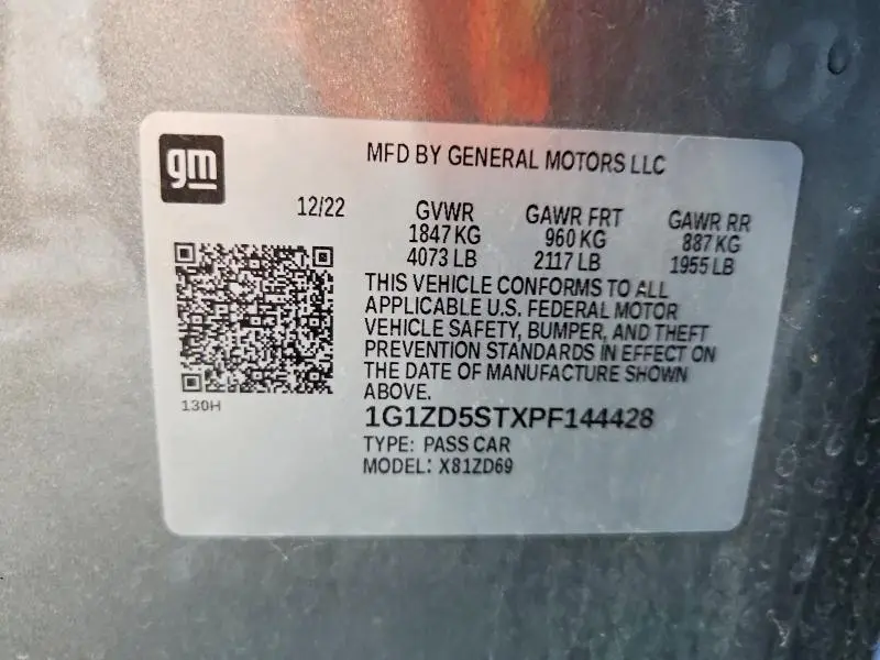 2023 CHEVROLET MALIBU LT  