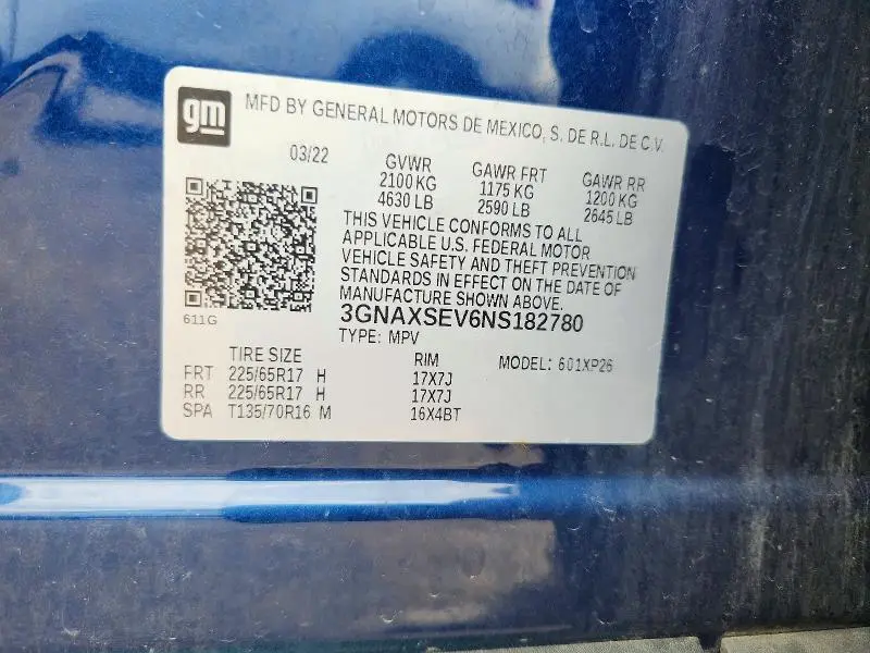 2022 CHEVROLET EQUINOX LS  