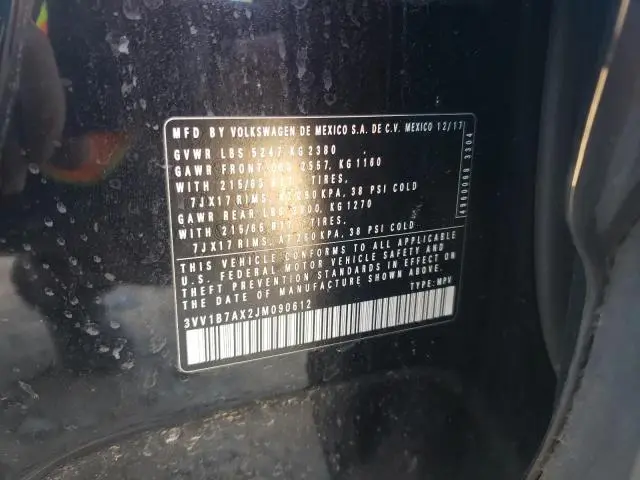 2018 VOLKSWAGEN TIGUAN S  