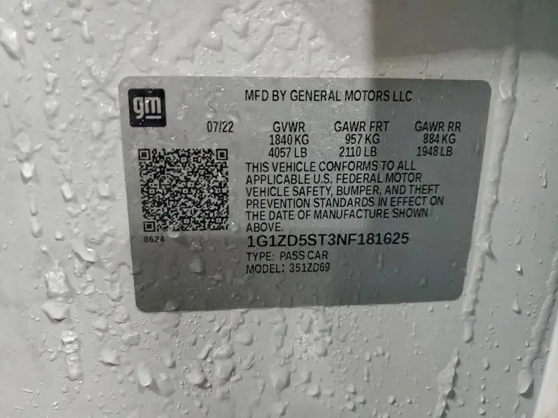 2022 CHEVROLET MALIBU LT  