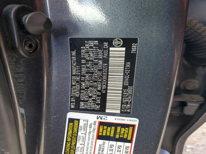 2011 TOYOTA CAMRY SE V6  