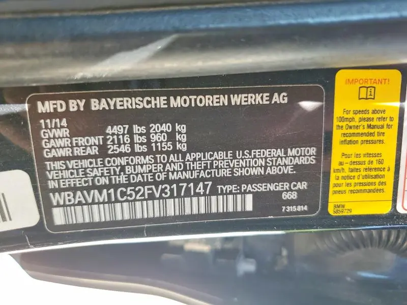2015 BMW X1 SDRIVE28I  