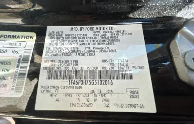 2016 FORD FUSION SE  