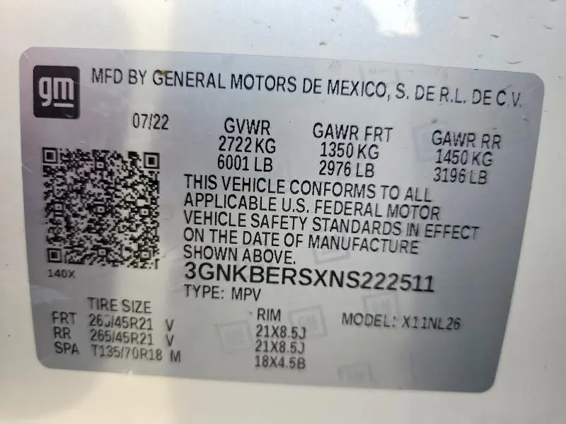 2022 CHEVROLET BLAZER RS  