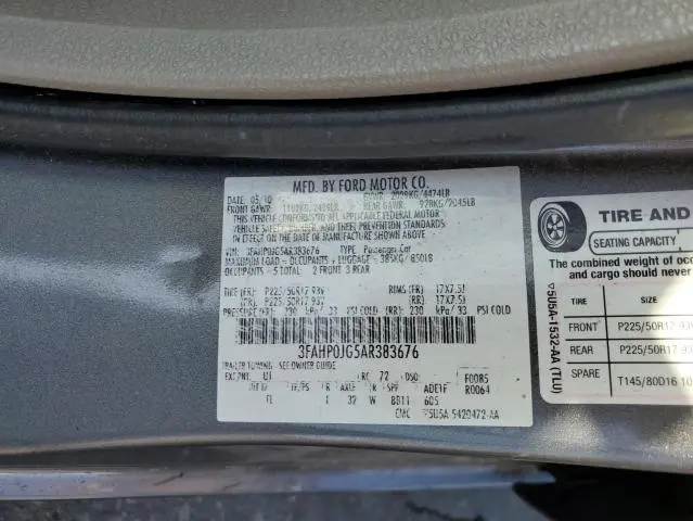 2010 FORD FUSION SEL  
