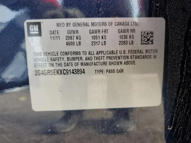 2012 BUICK REGAL   