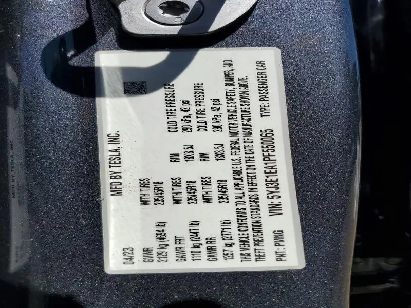 2023 TESLA MODEL 3   