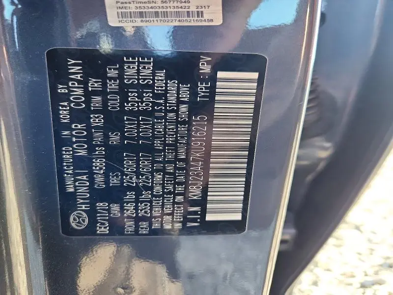 2019 HYUNDAI TUCSON SE  