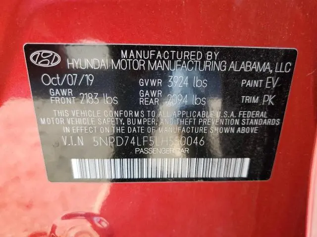 2020 HYUNDAI ELANTRA SE  