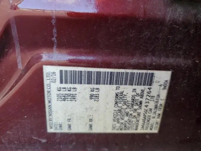 2016 NISSAN MAXIMA 3.5S  