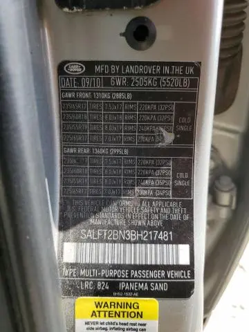 2011 LAND ROVER LR2 HSE LUXURY  