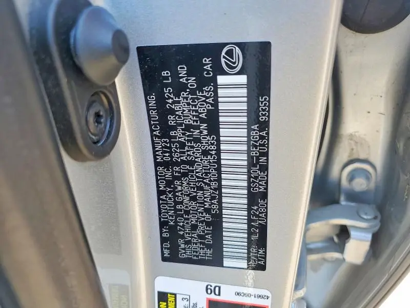 2023 LEXUS ES 350 F SPORT HANDLING  