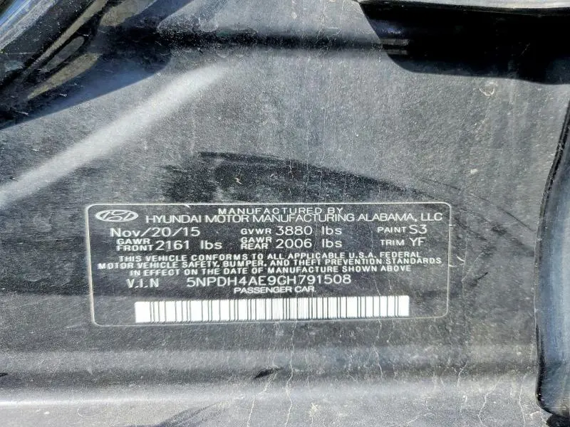 2016 HYUNDAI ELANTRA VALUE EDITION  