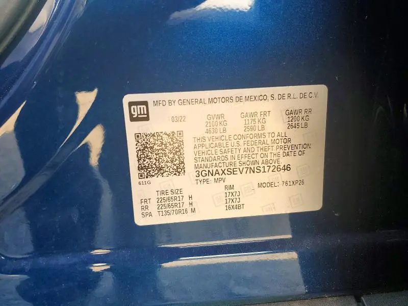2022 CHEVROLET EQUINOX LS  