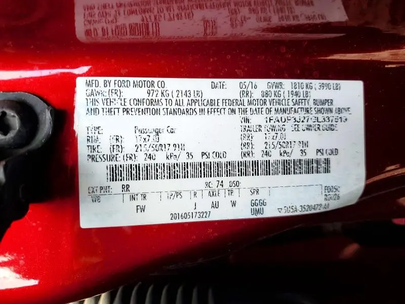 2016 FORD FOCUS TITANIUM  