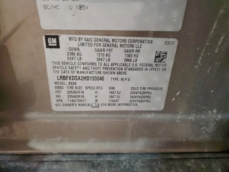 2017 BUICK ENVISION ESSENCE  