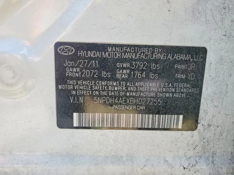 2011 HYUNDAI ELANTRA GLS  