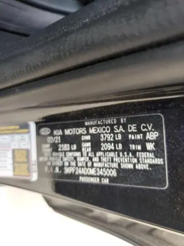 2021 KIA FORTE FE  