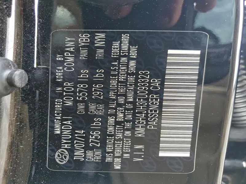 2015 HYUNDAI EQUUS SIGNATURE  