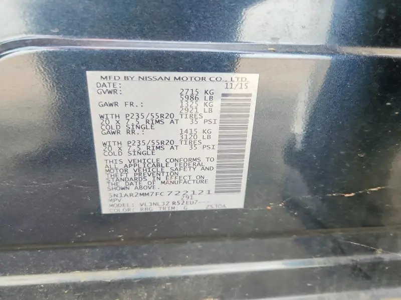 2015 NISSAN PATHFINDER   