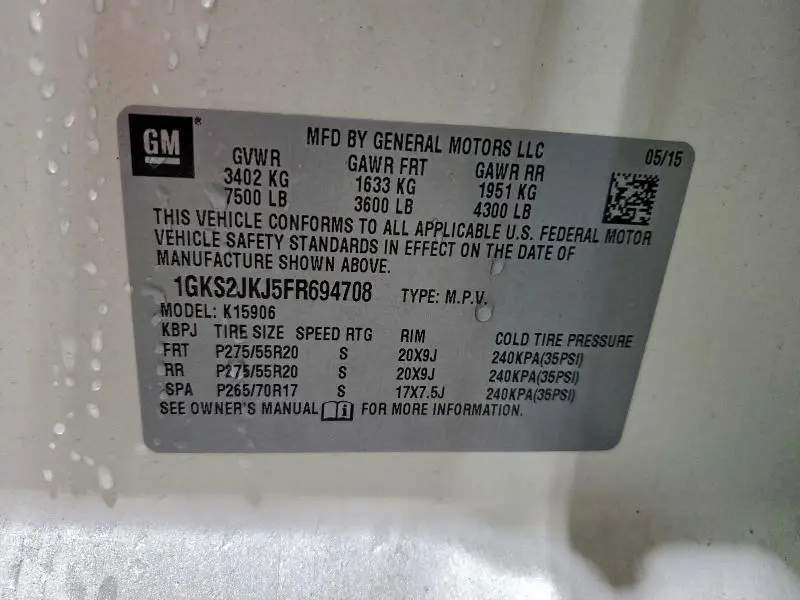 2015 GMC YUKON XL DENALI  