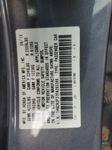 2015 HONDA ACCORD LX  