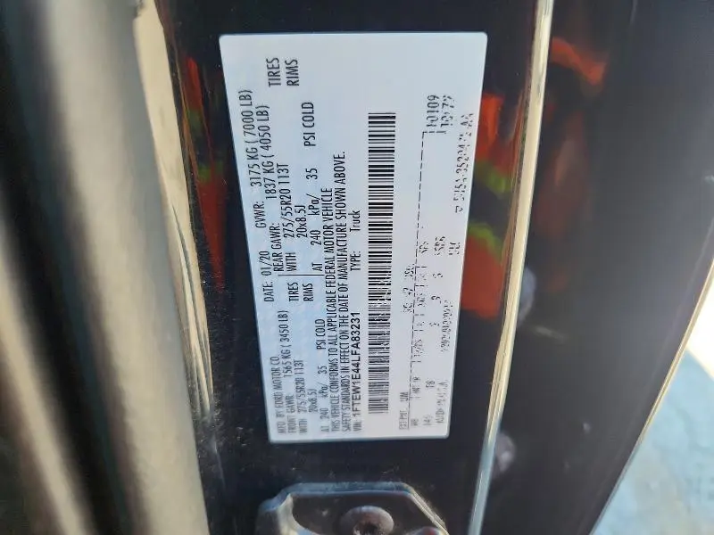 2020 FORD F150 SUPERCREW  