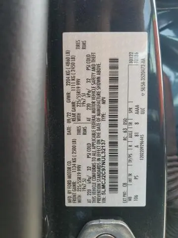 2022 LINCOLN CORSAIR RESERVE  