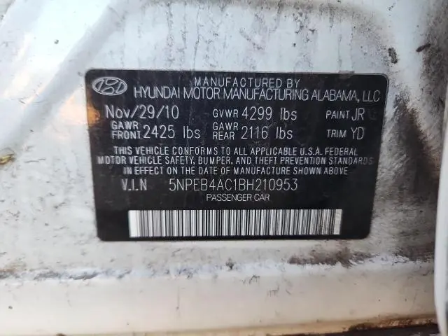 2011 HYUNDAI SONATA GLS