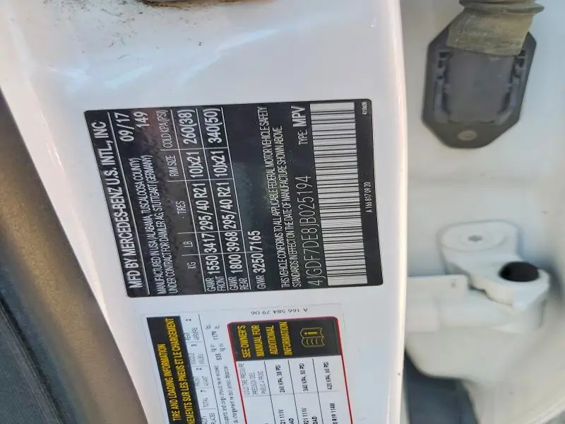 2018 MERCEDES-BENZ GLS 550 4MATIC  