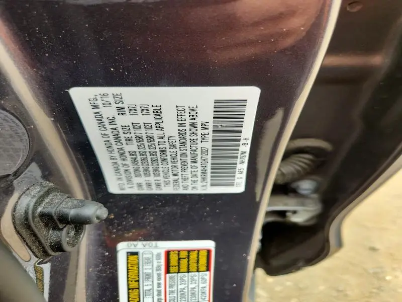 2016 HONDA CRV   