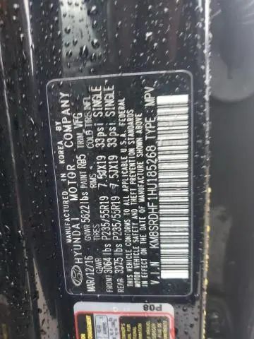 2017 HYUNDAI SANTA FE SE ULTIMATE  