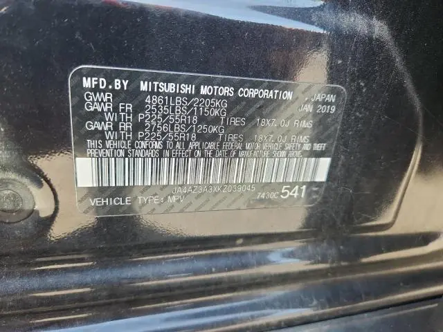2019 MITSUBISHI OUTLANDER SE