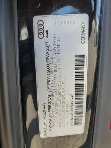 2019 AUDI A6 PRESTIGE  