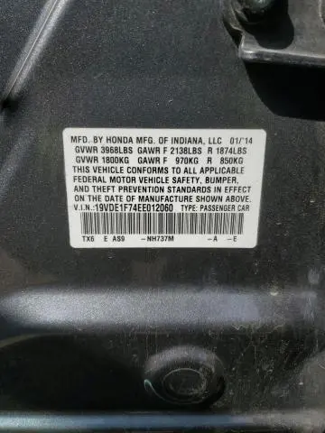2014 ACURA ILX 20 TECH  