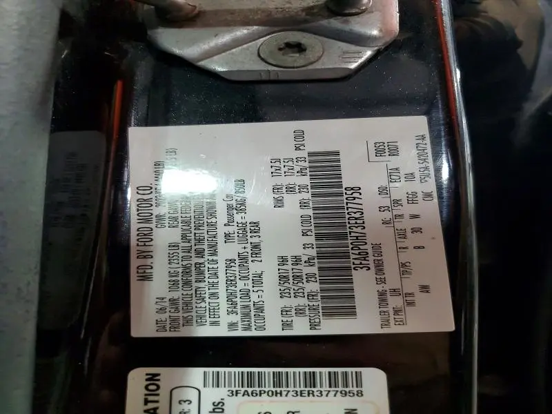 2014 FORD FUSION SE  